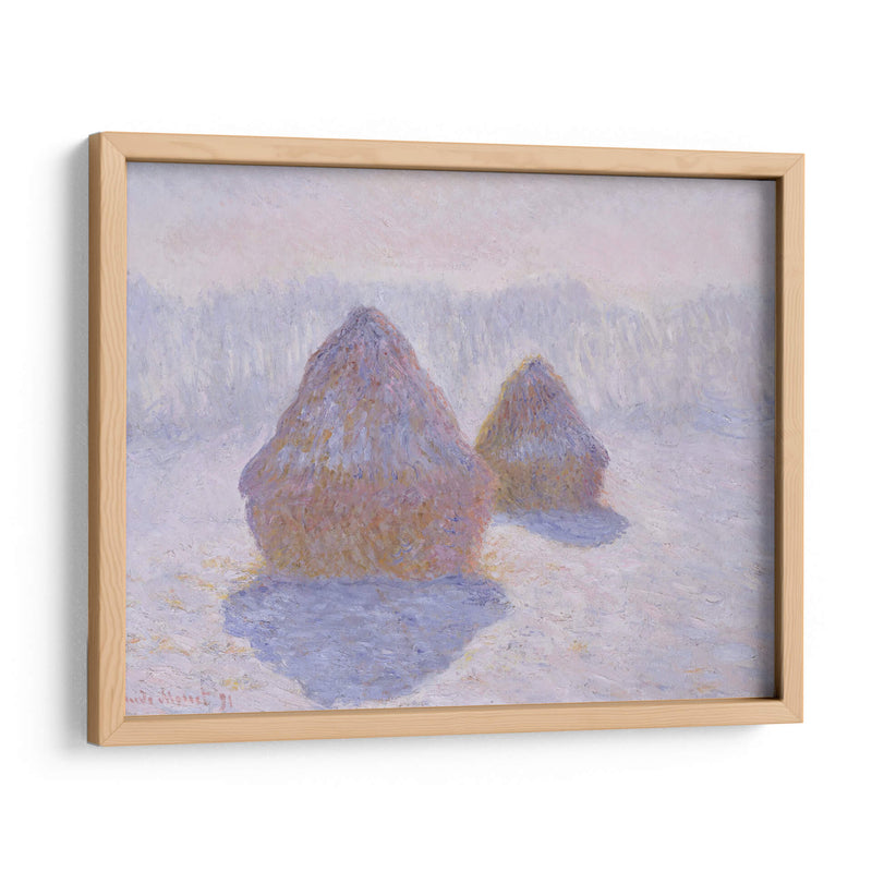 Pajares (efecto de la nieve y el sol) - Claude Monet | Cuadro decorativo de Canvas Lab