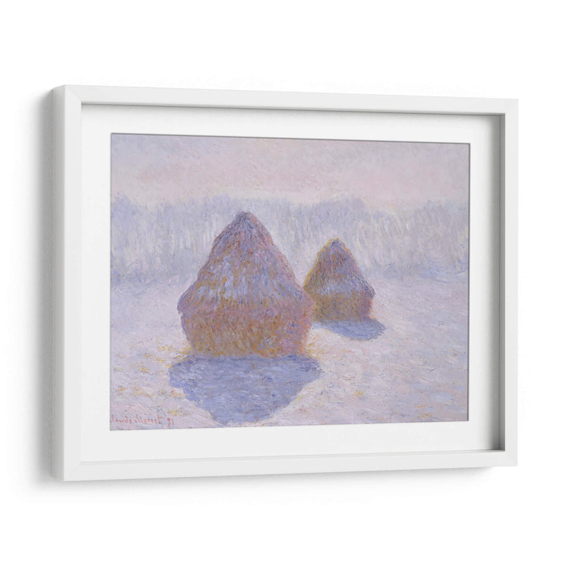 Pajares (efecto de la nieve y el sol) - Claude Monet | Cuadro decorativo de Canvas Lab