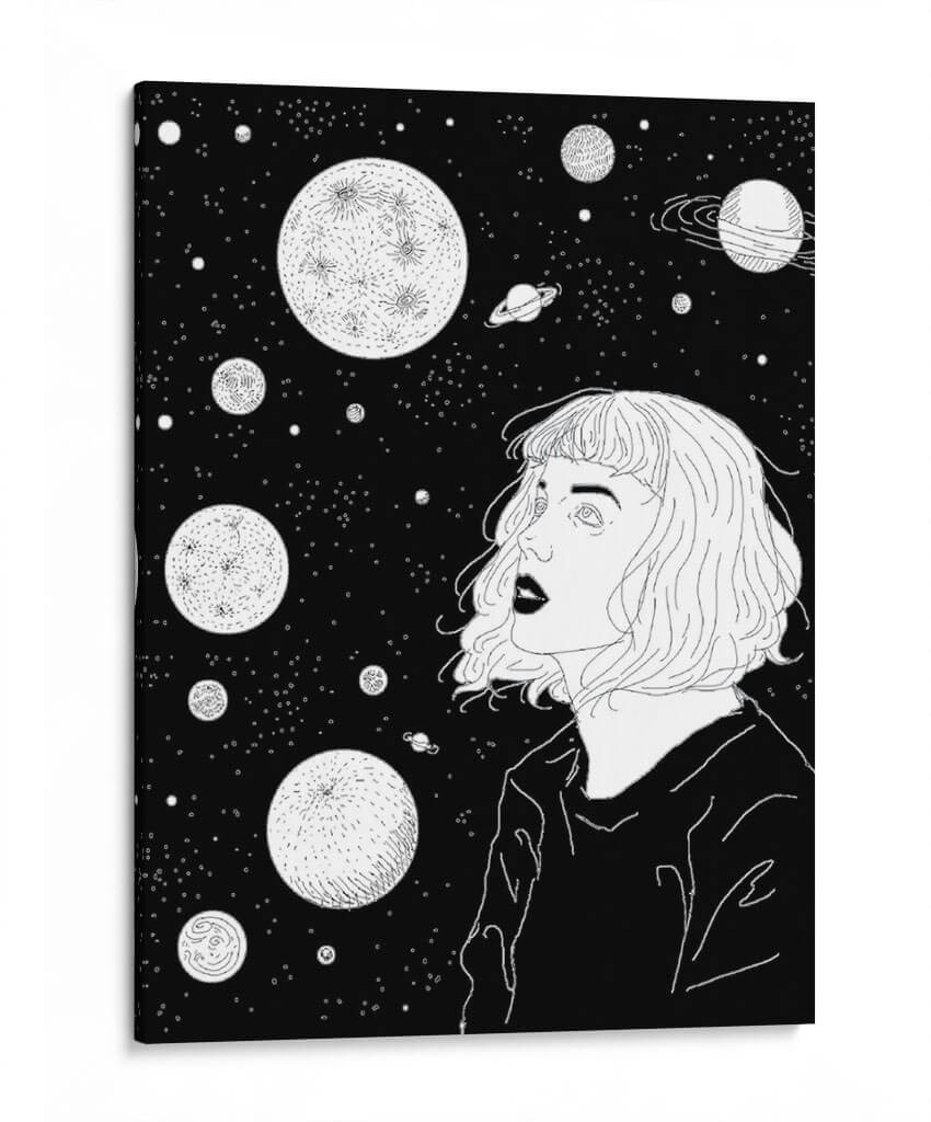 Hipnotizada por la galaxia | Cuadro decorativo de Canvas Lab
