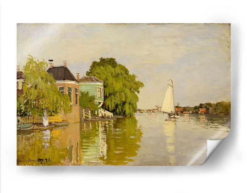 Houses on the Achterzaan - Claude O. Monet | Cuadro decorativo de Canvas Lab