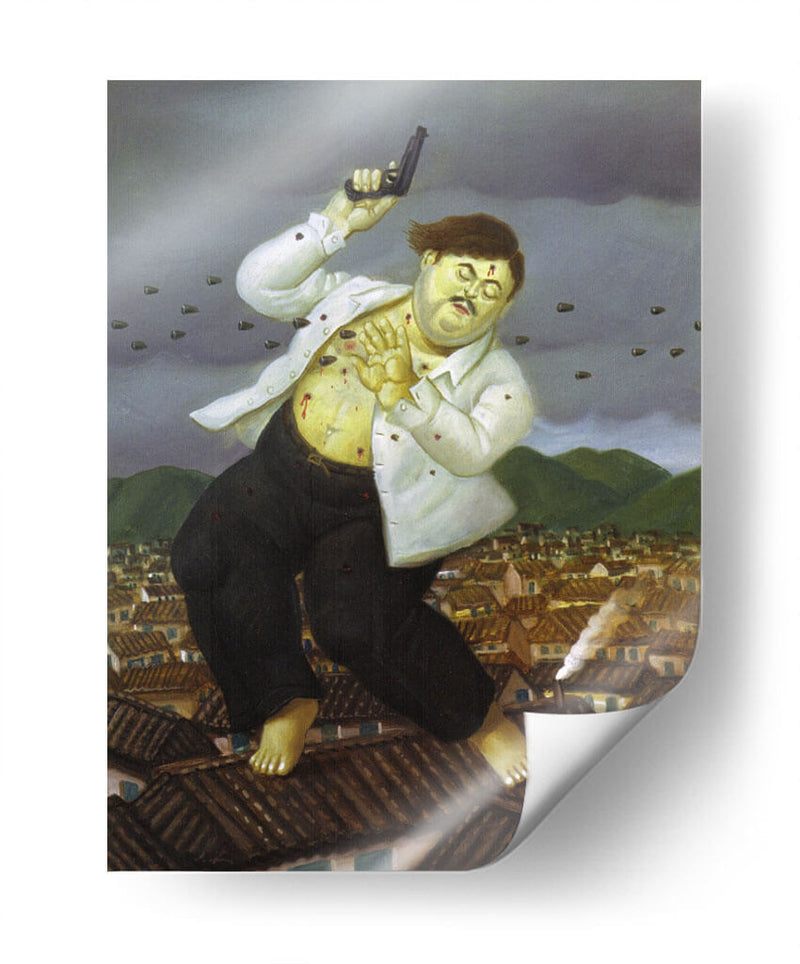 La muerte de Pablo Escobar - Fernando Botero | Cuadro decorativo de Canvas Lab