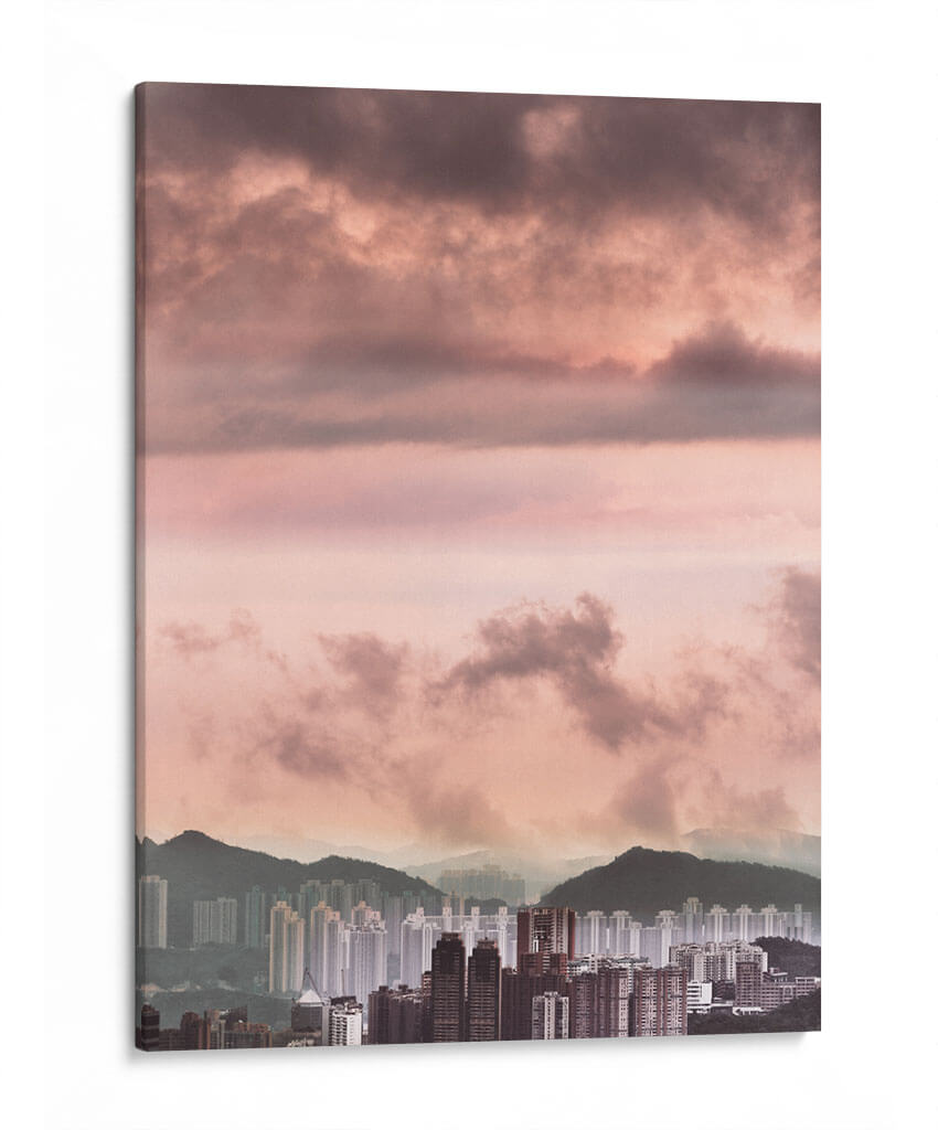 Cielo rosado en Hong Kong | Cuadro decorativo de Canvas Lab