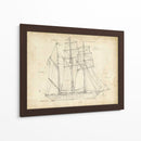 Blueprint Del Velero I - Ethan Harper | Cuadro decorativo de Canvas Lab