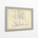 Blueprint Del Velero I - Ethan Harper | Cuadro decorativo de Canvas Lab