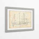 Blueprint Del Velero Ii - Ethan Harper | Cuadro decorativo de Canvas Lab