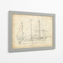 Blueprint Del Velero Ii - Ethan Harper | Cuadro decorativo de Canvas Lab