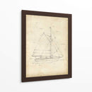 Blueprint Del Velero Iii - Ethan Harper | Cuadro decorativo de Canvas Lab