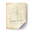 Blueprint Del Velero Iii - Ethan Harper | Cuadro decorativo de Canvas Lab