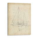 Sailboat Blueprint Iv - Ethan Harper | Cuadro decorativo de Canvas Lab
