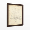 Sailboat Blueprint Iv - Ethan Harper | Cuadro decorativo de Canvas Lab