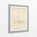 Sailboat Blueprint Iv - Ethan Harper | Cuadro decorativo de Canvas Lab