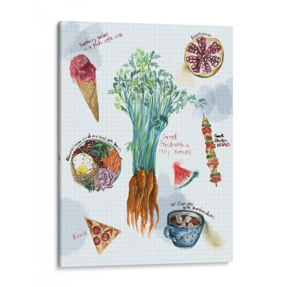 Bocetos De Comida I - Melissa Wang | Cuadro decorativo de Canvas Lab