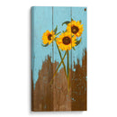 Girasoles En Madera I - Sandra Iafrate | Cuadro decorativo de Canvas Lab