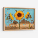 Girasoles En Madera Iv - Sandra Iafrate | Cuadro decorativo de Canvas Lab