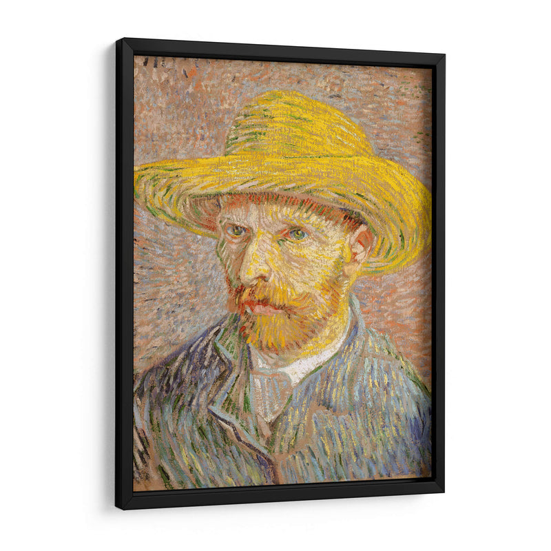 Self-Portrait with a Straw Hat - Vincent Van Gogh | Cuadro decorativo de Canvas Lab