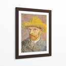 Self-Portrait with a Straw Hat - Vincent Van Gogh | Cuadro decorativo de Canvas Lab