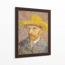 Self-Portrait with a Straw Hat - Vincent Van Gogh | Cuadro decorativo de Canvas Lab