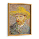 Self-Portrait with a Straw Hat - Vincent Van Gogh | Cuadro decorativo de Canvas Lab