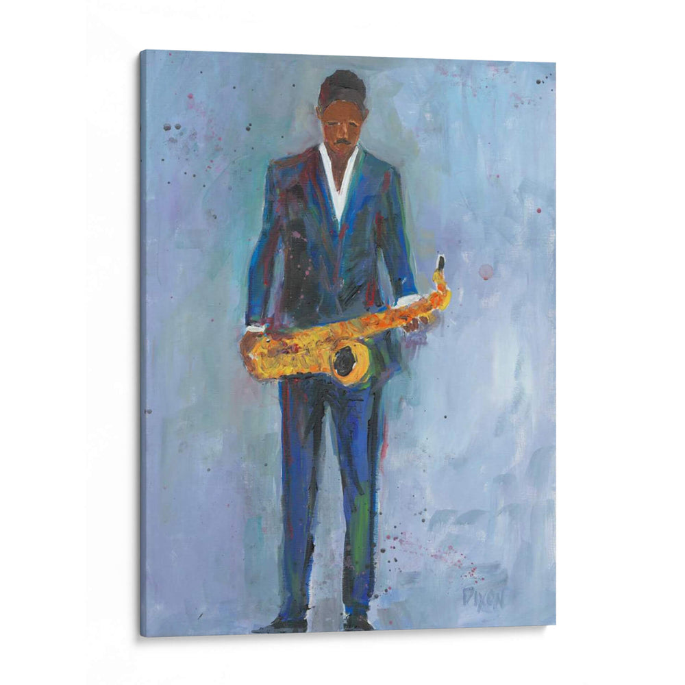 Saxa En Un Traje Azul - Samuel Dixon | Cuadro decorativo de Canvas Lab