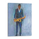 Saxa En Un Traje Azul - Samuel Dixon | Cuadro decorativo de Canvas Lab