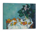 Still Life with Apples and a Pot of Primroses - Paul Cézanne | Cuadro decorativo de Canvas Lab