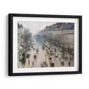 The Boulevard Montmartre on a Winter Morning - Camille Pissarro | Cuadro decorativo de Canvas Lab