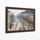 The Boulevard Montmartre on a Winter Morning - Camille Pissarro | Cuadro decorativo de Canvas Lab