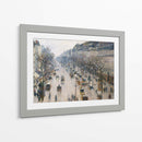 The Boulevard Montmartre on a Winter Morning - Camille Pissarro | Cuadro decorativo de Canvas Lab
