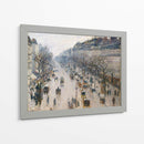 The Boulevard Montmartre on a Winter Morning - Camille Pissarro | Cuadro decorativo de Canvas Lab