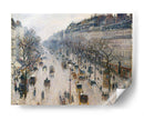 The Boulevard Montmartre on a Winter Morning - Camille Pissarro | Cuadro decorativo de Canvas Lab