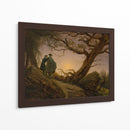 Two Men Contemplating the Moon - Caspar David Friedrich | Cuadro decorativo de Canvas Lab