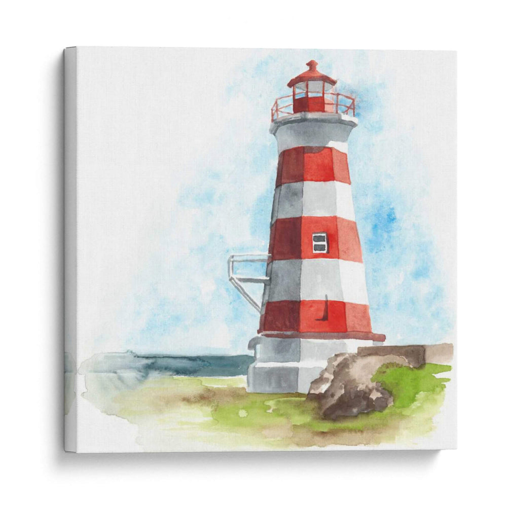 Faro De Acuarela I - Naomi McCavitt | Cuadro decorativo de Canvas Lab