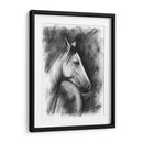 Retrato Ecuestre De Carbón - Naomi McCavitt | Cuadro decorativo de Canvas Lab