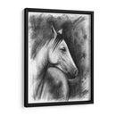 Retrato Ecuestre De Carbón - Naomi McCavitt | Cuadro decorativo de Canvas Lab