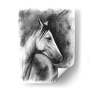 Retrato Ecuestre De Carbón - Naomi McCavitt | Cuadro decorativo de Canvas Lab