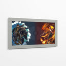 Water and fire Pokémon | Cuadro decorativo de Canvas Lab