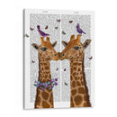 Besando Jirafas Con Pájaros - Fab Funky | Cuadro decorativo de Canvas Lab