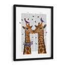 Besando Jirafas Con Pájaros - Fab Funky | Cuadro decorativo de Canvas Lab