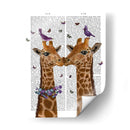 Besando Jirafas Con Pájaros - Fab Funky | Cuadro decorativo de Canvas Lab