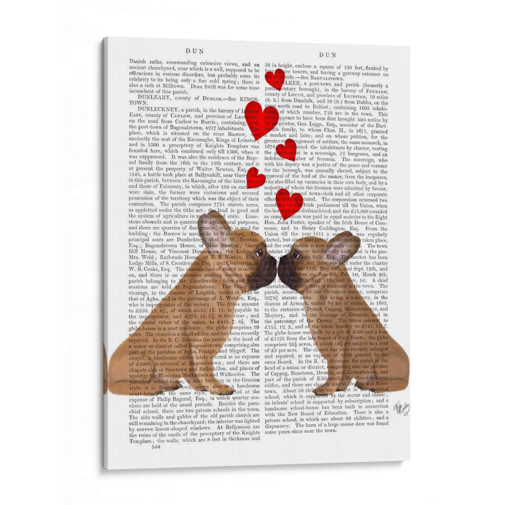 Beso Y Corazones Franceses - Fab Funky | Cuadro decorativo de Canvas Lab