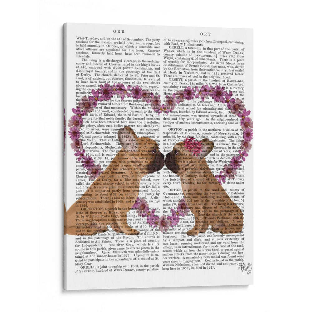 Beso Francés Y Corazón De La Flor. - Fab Funky | Cuadro decorativo de Canvas Lab