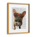 Bulldog Francés Y Gafas De Corazón. - Fab Funky | Cuadro decorativo de Canvas Lab