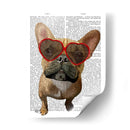 Bulldog Francés Y Gafas De Corazón. - Fab Funky | Cuadro decorativo de Canvas Lab