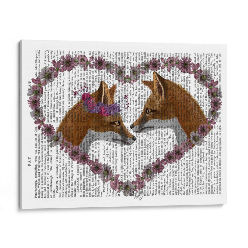 Zorros En Flores - Fab Funky | Cuadro decorativo de Canvas Lab