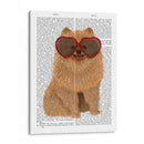 Gafas De Pomerania Y Corazón. - Fab Funky | Cuadro decorativo de Canvas Lab