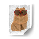 Gafas De Pomerania Y Corazón. - Fab Funky | Cuadro decorativo de Canvas Lab