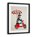 Pingüino En Rojo Ciclomotor - Fab Funky | Cuadro decorativo de Canvas Lab