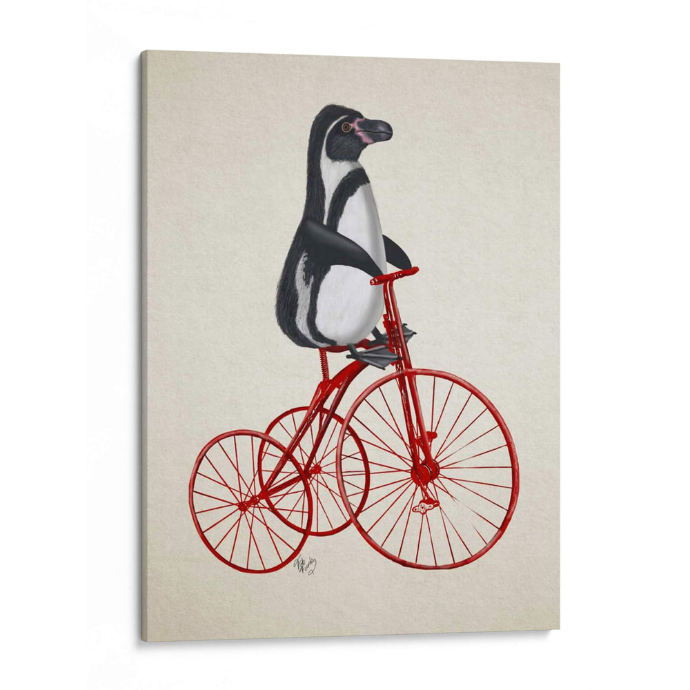 Pingüino En Bicicleta - Fab Funky | Cuadro decorativo de Canvas Lab