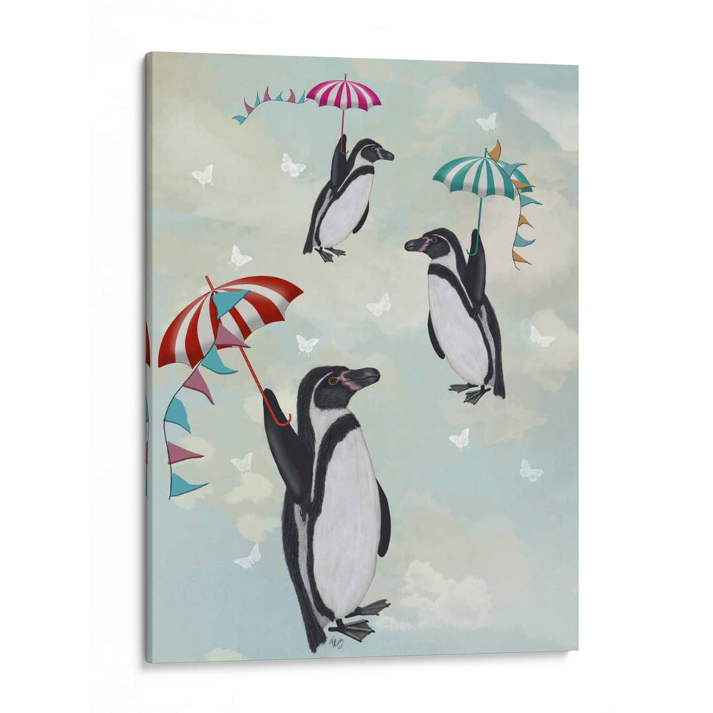 Pingüinos Flotantes - Fab Funky | Cuadro decorativo de Canvas Lab