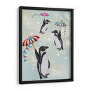 Pingüinos Flotantes - Fab Funky | Cuadro decorativo de Canvas Lab